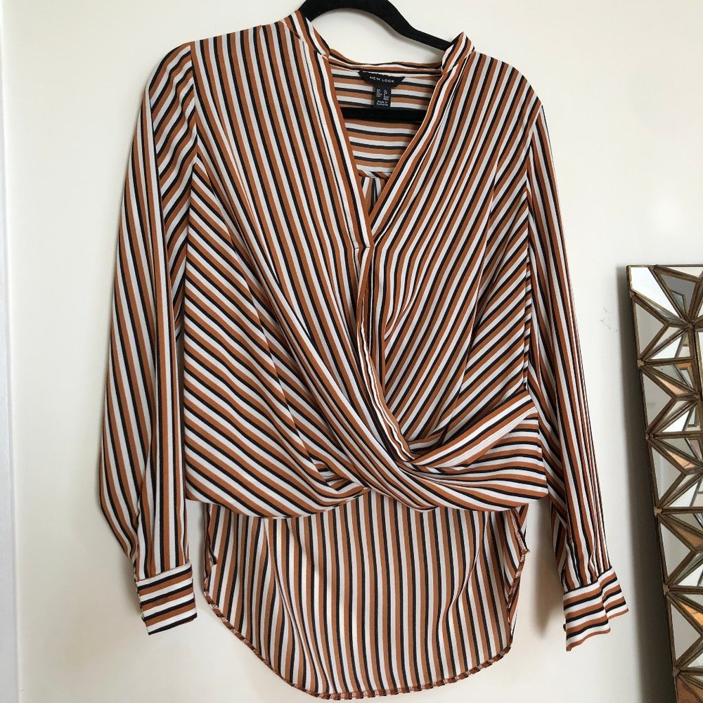 NEW LOOK HIGH LOW TWIST FRONT TOP FLOWY CUTE